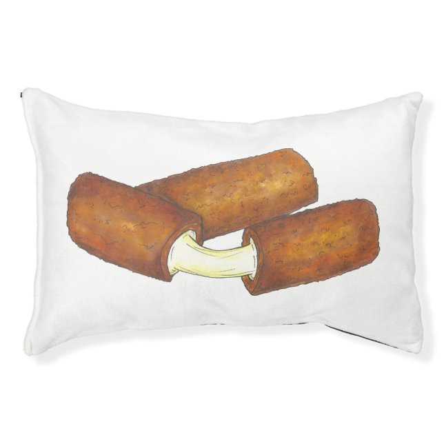 Mozzarella Cheese Sticks Junk Food Foodie Dog Bed (Front)