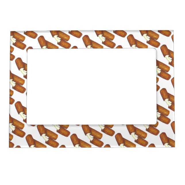 Mozzarella Cheese Sticks Junk Food Foodie Gift Magnetic Picture Frame (Front)
