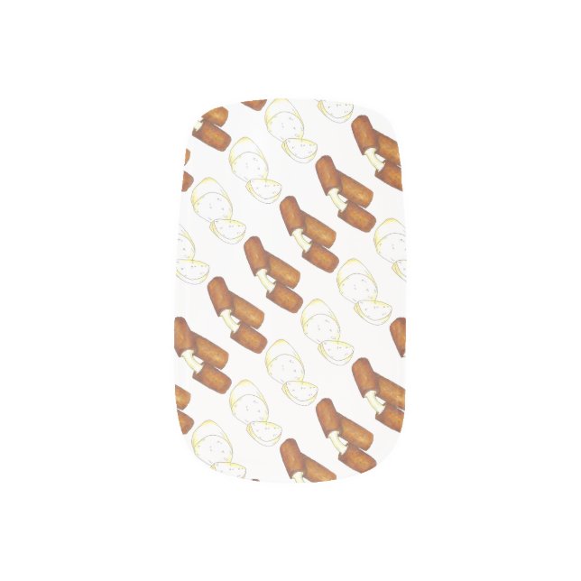 Mozzarella Cheese Sticks Junk Food Foodie Nail Art (Right Thumb)