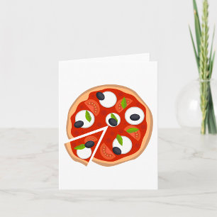 Mozzarella Pizza with Tomato and Basil Card