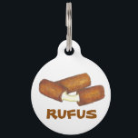 Mozzarella Sticks Cheese Junk Food Pet Tag<br><div class="desc">Features an original marker illustration of delicious mozzarella sticks. A junk food classic!</div>