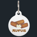 Mozzarella Sticks Cheese Junk Food Pet Tag<br><div class="desc">Features an original marker illustration of delicious mozzarella sticks. A junk food classic!</div>