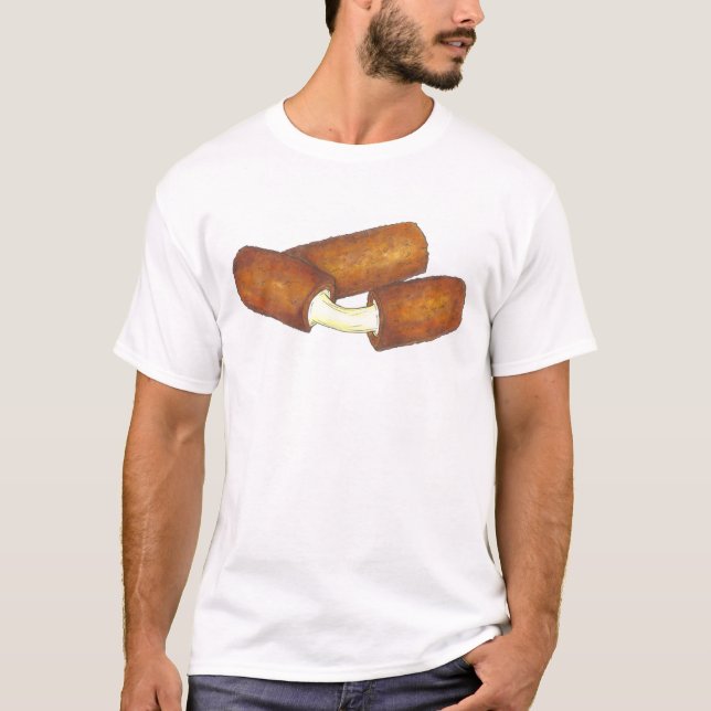 Mozzarella Sticks Cheese Snack Food Foodie Tee (Front)