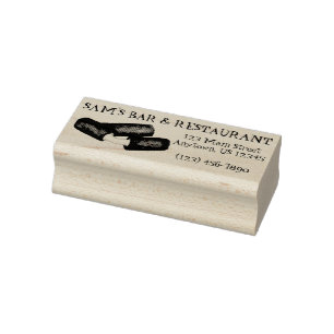 Mozzarella Sticks Junk Food Restaurant Bar Address Rubber Stamp
