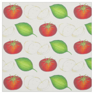 Mozzarella Tomato Basil Italian Food Caprese Salad Fabric