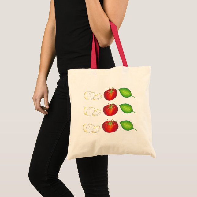 Mozzarella Tomato Basil Italian Food Caprese Salad Tote Bag (Front (Product))