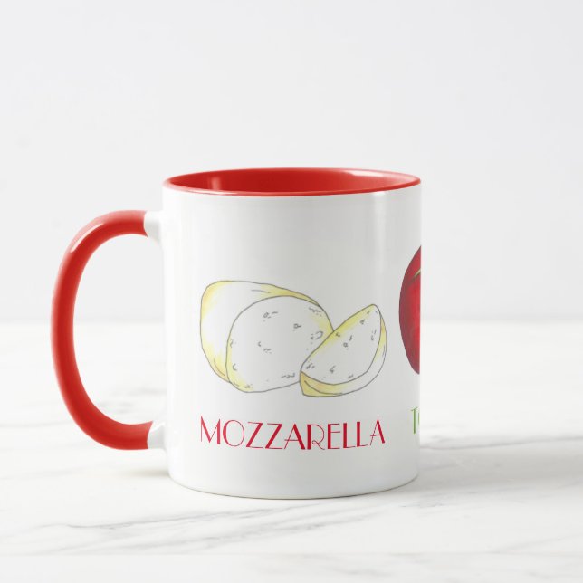 Mozzarella Tomato Basil Italian Food Cooking Chef Mug (Left)