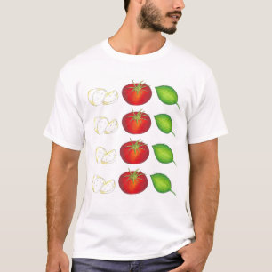 Mozzarella Tomato Basil Italy Cooking Food Caprese T-Shirt