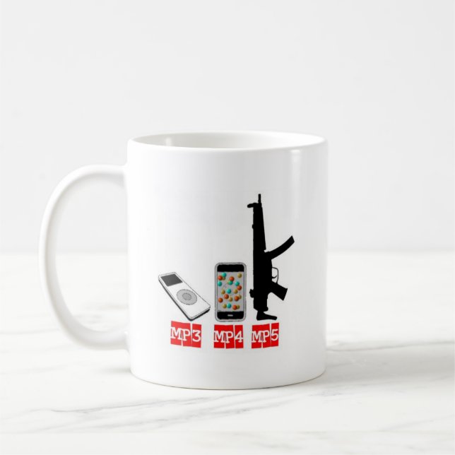 MP3 MP4 MP5 COFFEE MUG (Left)