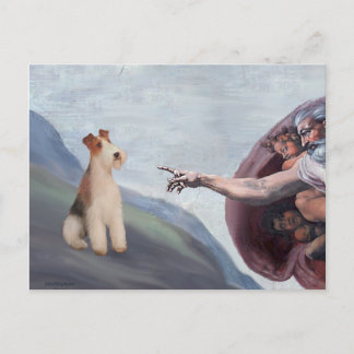 MP-God's Wire Fox Terrier (M) Postcard