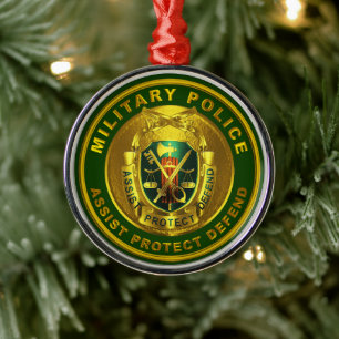 MP Military Police Christmas Metal Ornament