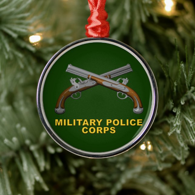 MP Miltiary Police Christmas  Metal Ornament (Tree)