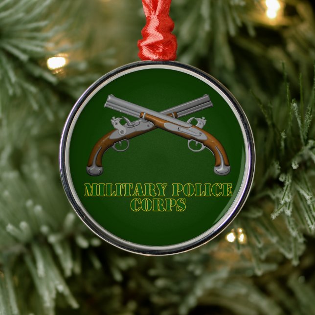 MP Miltiary Police Christmas  Metal Ornament (Tree)