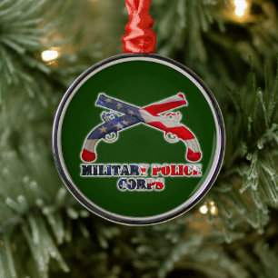MP Miltiary Police Christmas Metal Ornament