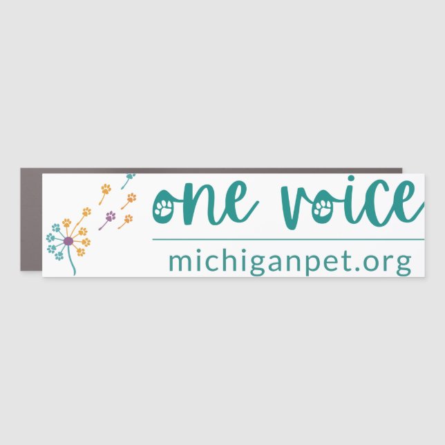 MPA Dandelion Paw Prints Car Magnet (Front)