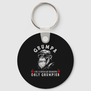 Mpa Like A Regular Grandpa Only Mer Monkey (on Bac Keychain