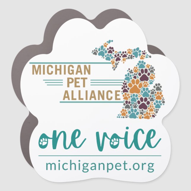MPA One Voice Paw Print Magnet (Front)