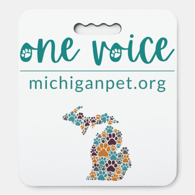 MPA One Voice Paw Prints Stadium Seat Cushion (Front Vertical)