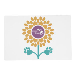 MPA Sunflower Paw Prints Pet Placemat