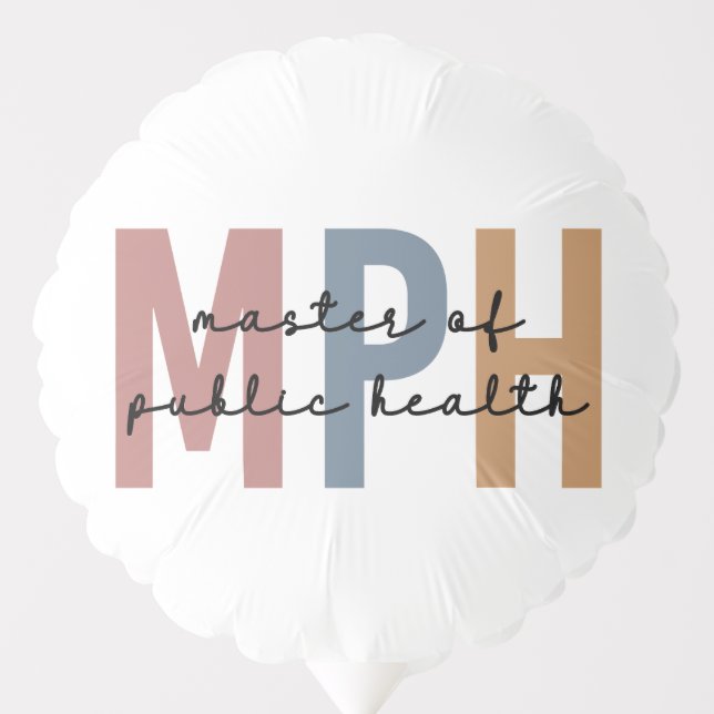 MPH Master of Public Health Graduation Balloon (Front)
