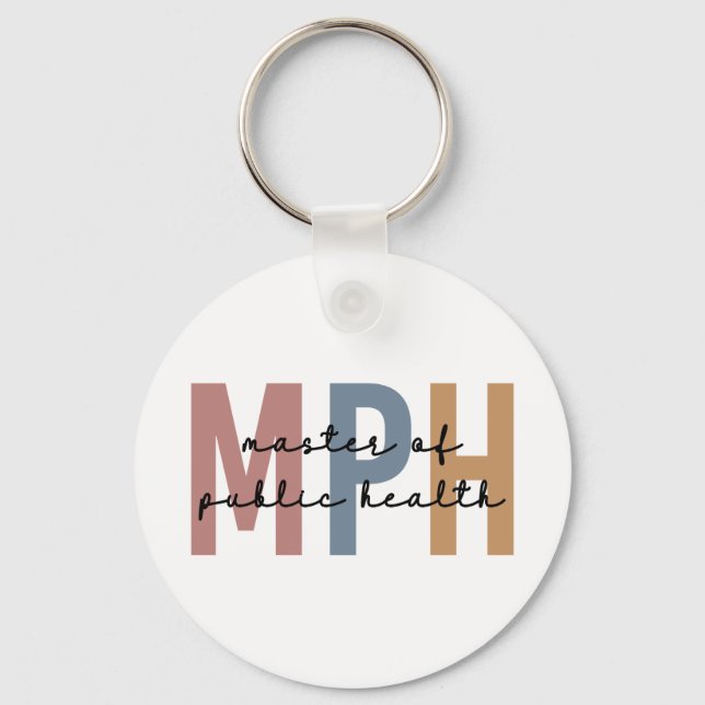 MPH Master of Public Health Graduation Keychain (Front)