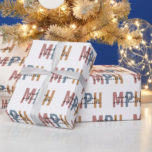 MPH Master of Public Health Graduation Wrapping Paper (Holidays)