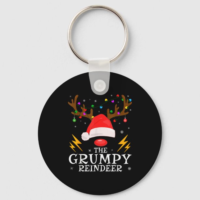 Mpy Reindeer Family Matching Christmas Party Funny Keychain (Front)