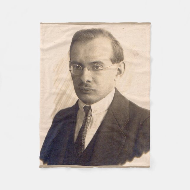 Mr. 1920s Scientist Fleece Blanket (Front)