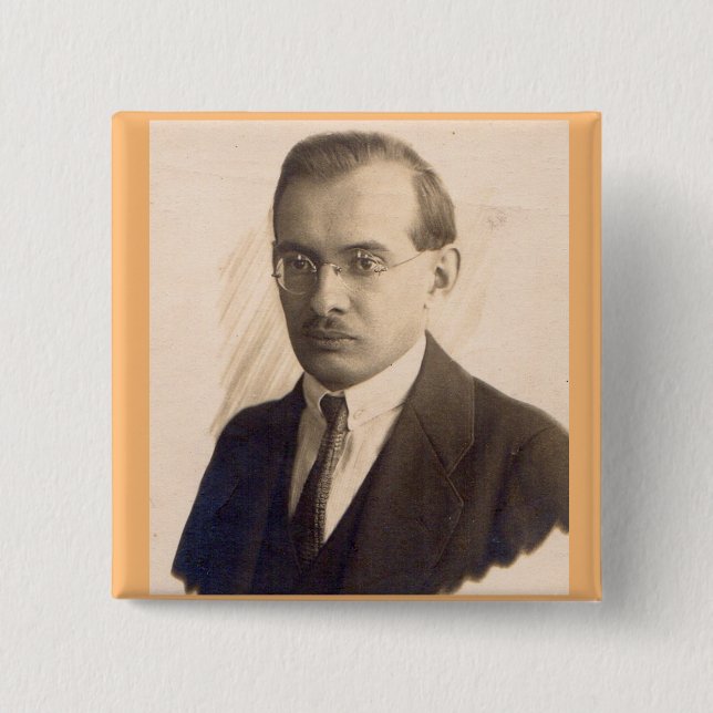 Mr. 1920s Scientist Pinback Button (Front)