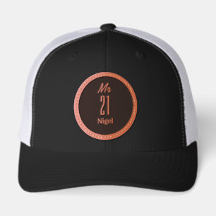 Mr 21 Birthday Leather Patch Hat