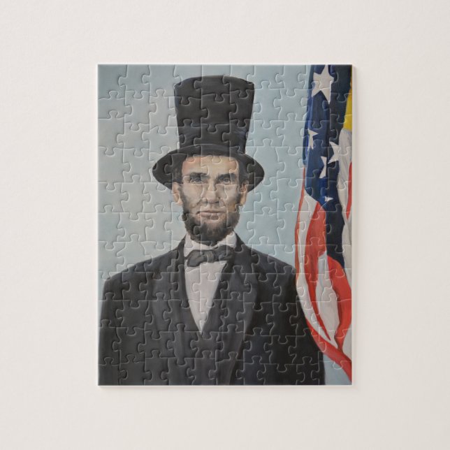 Mr Abraham Lincoln Portrait Art Puzzle (Vertical)