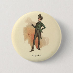 Mr. Alfred Jingle from The Pickwick Papers Button