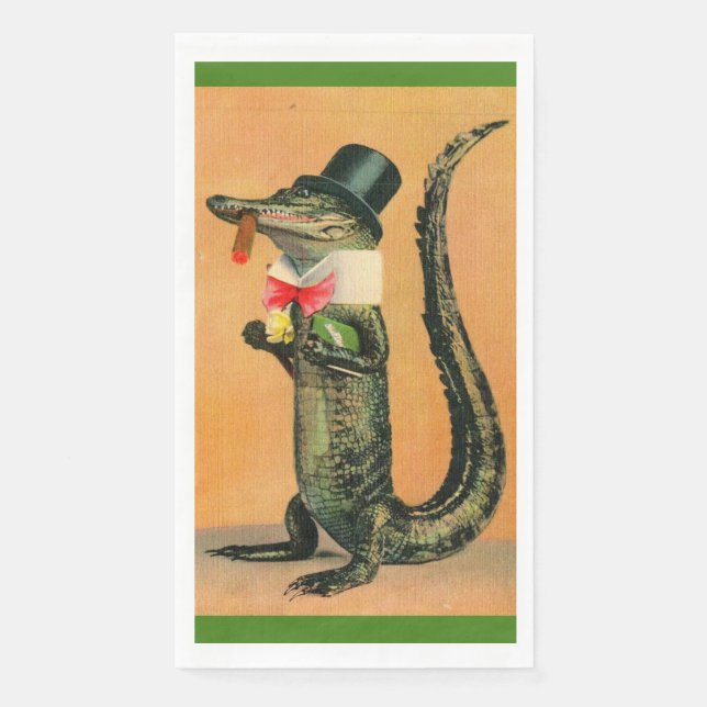 Mr. Alligator Guest Towels (Front)