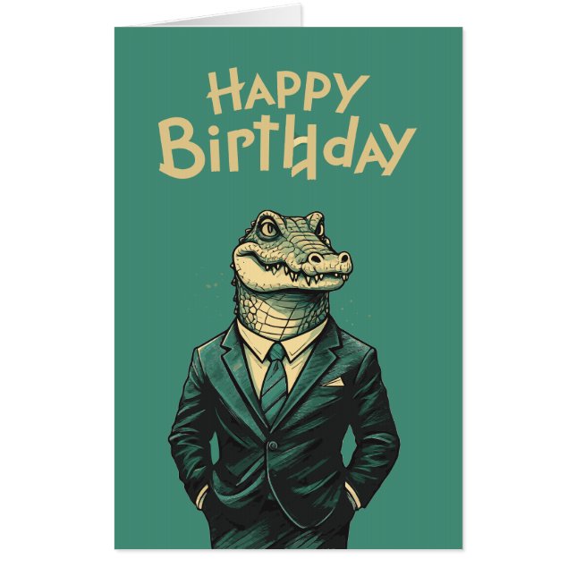 Mr. Alligator's Birthday Party Card (Front)