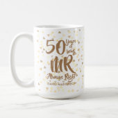 Mr Always Right Fun 50th Golden Anniversary Coffee Mug (Left)