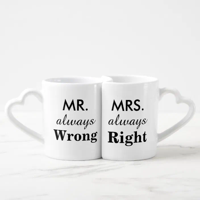 Mr & Mrs Mug Set Mrs Always Right Wedding Gift Bridal Shower Funny Mug Wedding Mr & Mrs Mug Set Mrs Always Right Wedding Gift Bridal Shower Funny Mug Wedding