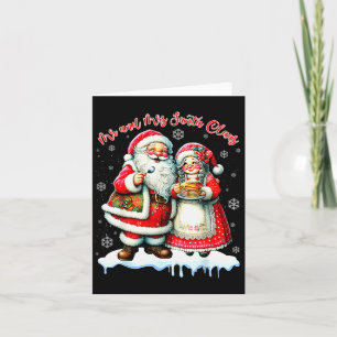 Mr & Mrs Santa Claus Christmas Matching Couple Card