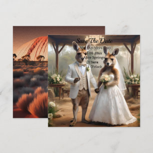 Mr And Miss Kangaroo White Wedding, Save The Date