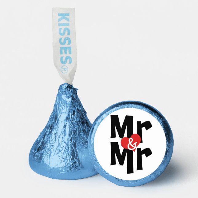 Mr And Mr Bold Modern Wedding Hershey®'s Kisses® (Front)