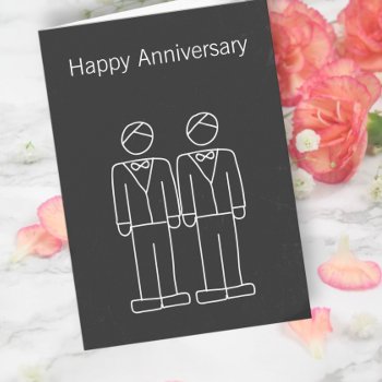 Mr And Mr Doodle Wedding Anniversary Card by Ricaso_Wedding at Zazzle
