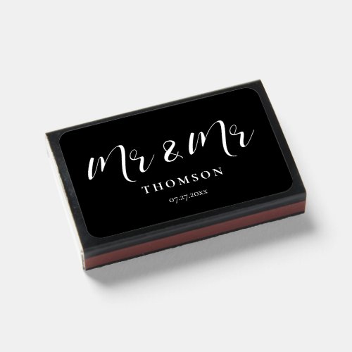 Mr and Mr Elegant design wedding favors Matchboxes