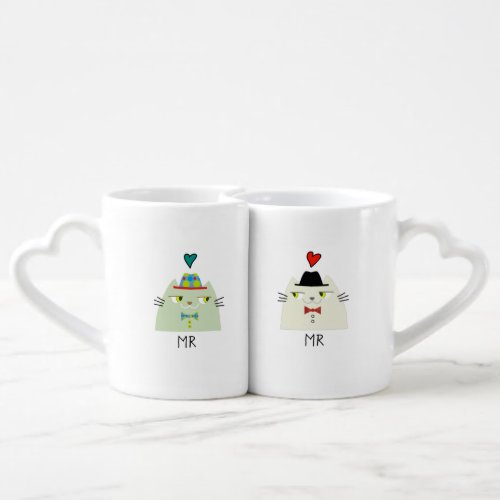 Mr and Mr Gay Couple Coffee Mug Set