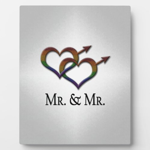 Mr and Mr Gay Pride Interlinking Gender Symbols Plaque