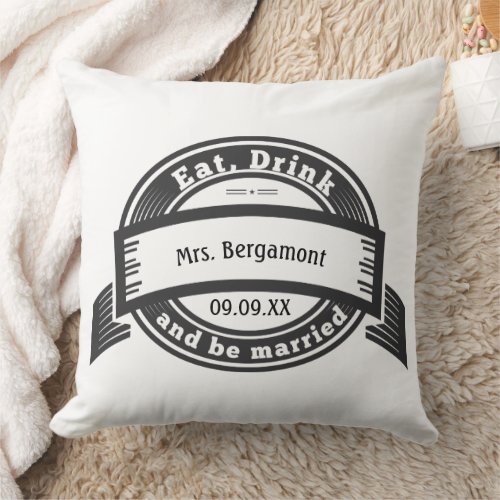 Mr and Mrs 2nd Wedding Anniversary is Cotton Throw Pillow