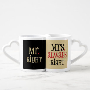 Mr. and Mrs. Always Right Coffee Mug Set