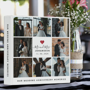 Mr and Mrs and Couples Photo Collage Wedding Gift 3 Ring Binder