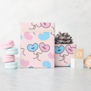 Mr and Mrs Balloons Wedding Party Gift Seamless Wrapping Paper