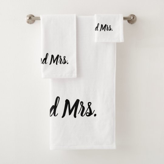 Mr. and Mrs. Bath Towel Set