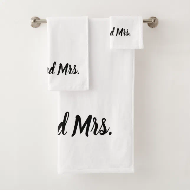 Mr. and Mrs. Bath Towel Set Zazzle