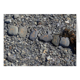 Mr and Mrs Beach Rocks at Bar Harbor Cards